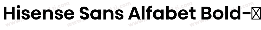 Hisense Sans Alfabet Bold字体转换